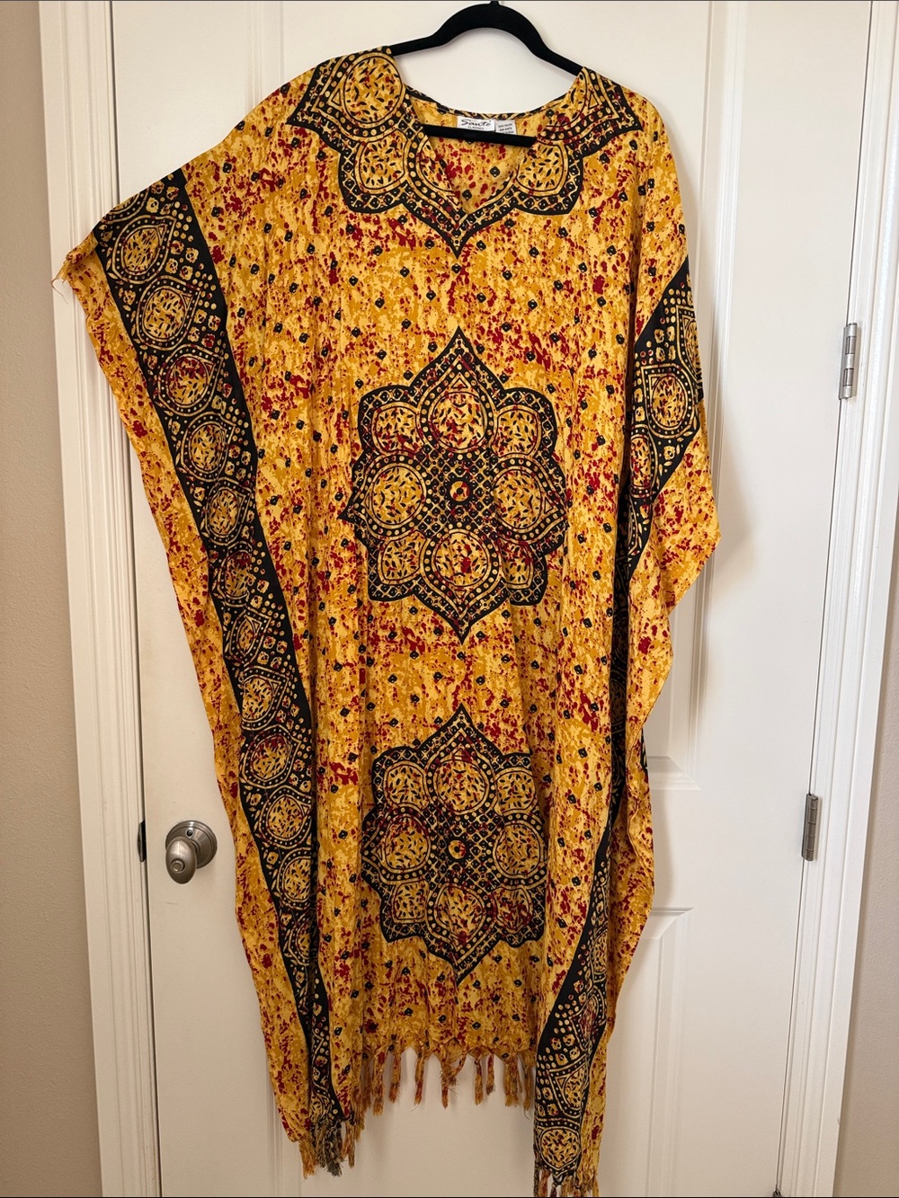 Gold and Black Bohemian Caftan-NWOT